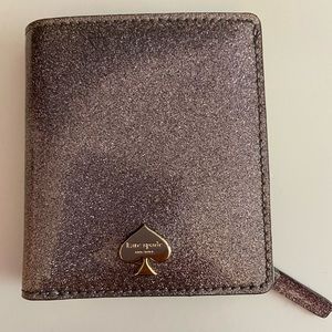 KATE SPADE pink glitter wallet